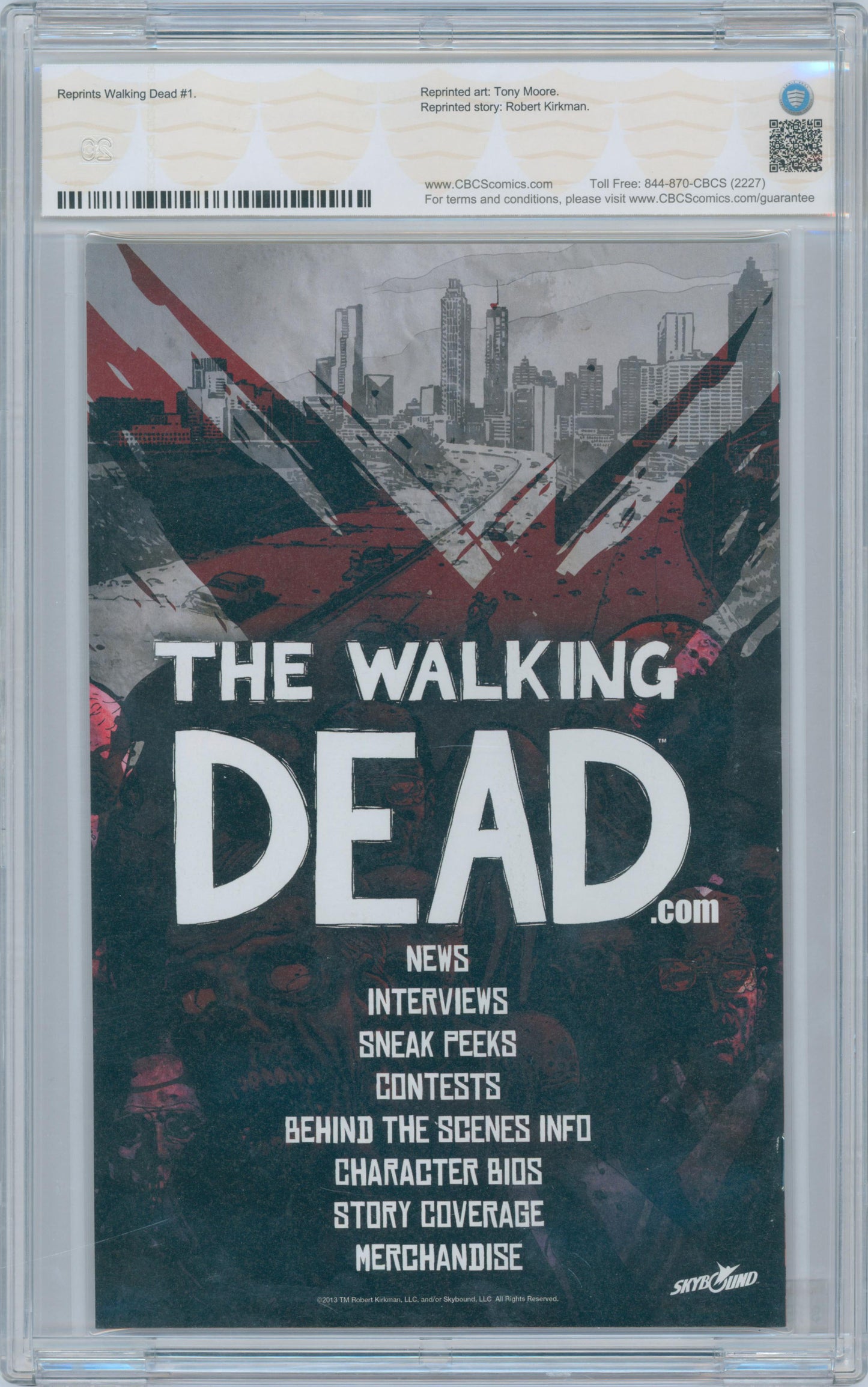 Walking Dead #1 9.6 CBCS WW Philadelphia 2015 Ed. Signed Clay Mann & Tony Moore