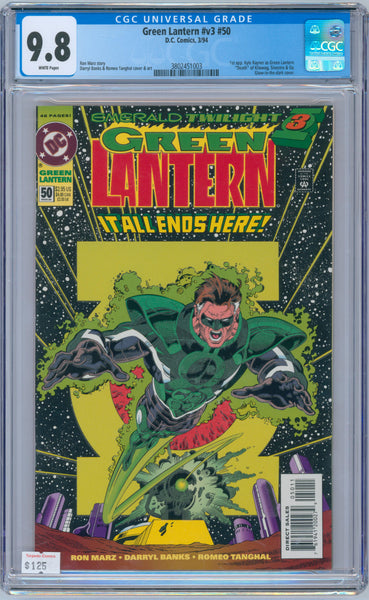 Green Lantern #v3 #50 9.8 CGC 1st App Kyle Rayner as Green Lantern