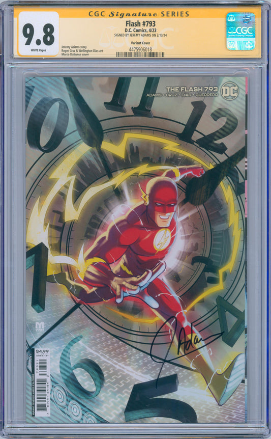 Flash #793 9.8 CGC Variant Cover Signed by Jeremy Adams