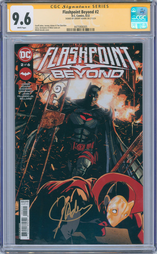 Flashpoint Beyond #2 9.6 CGC Signed by Jeremy Adams