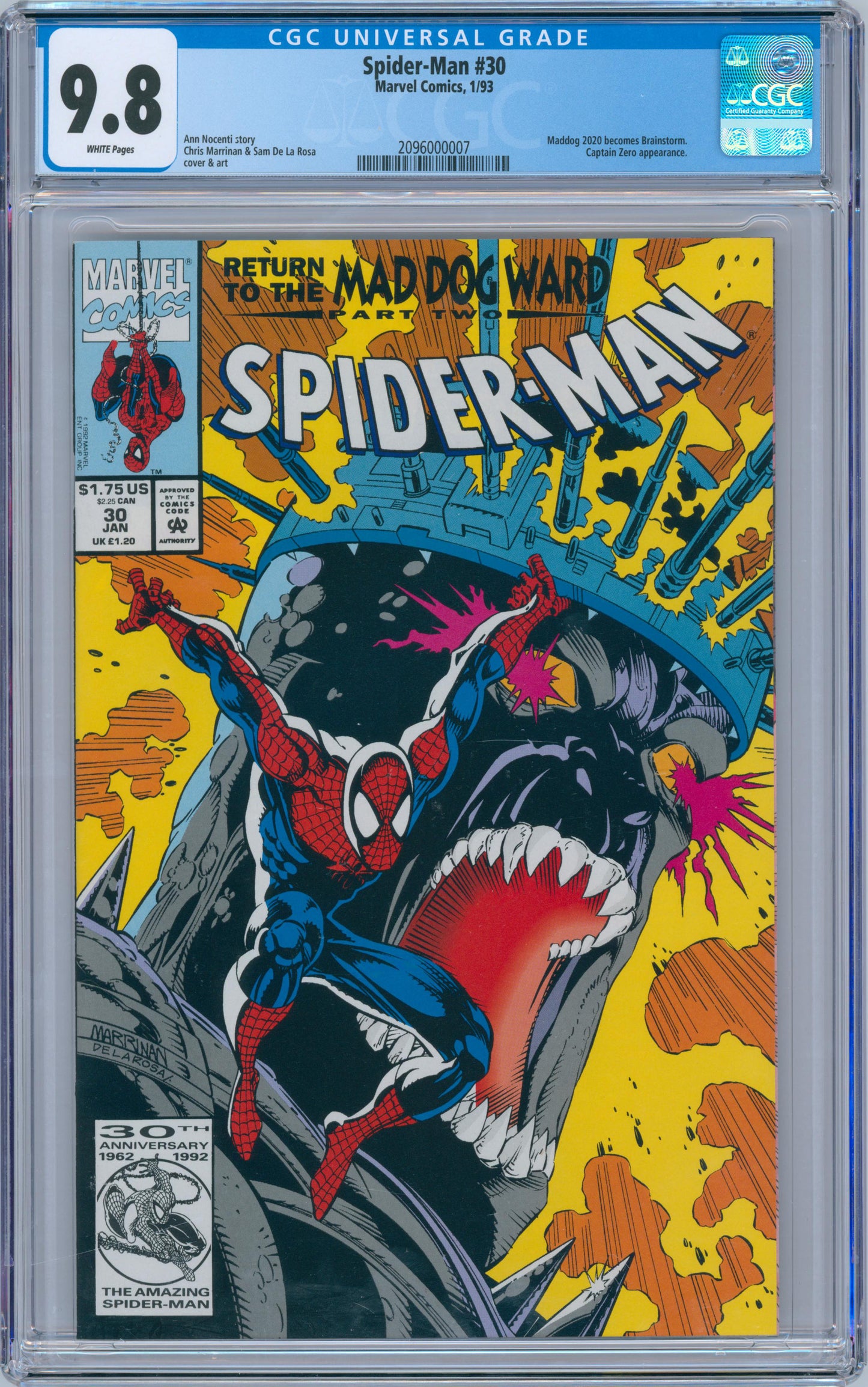 Spider-Man #30 9.8 CGC "Maddog 2020 becomes Brainstorm"