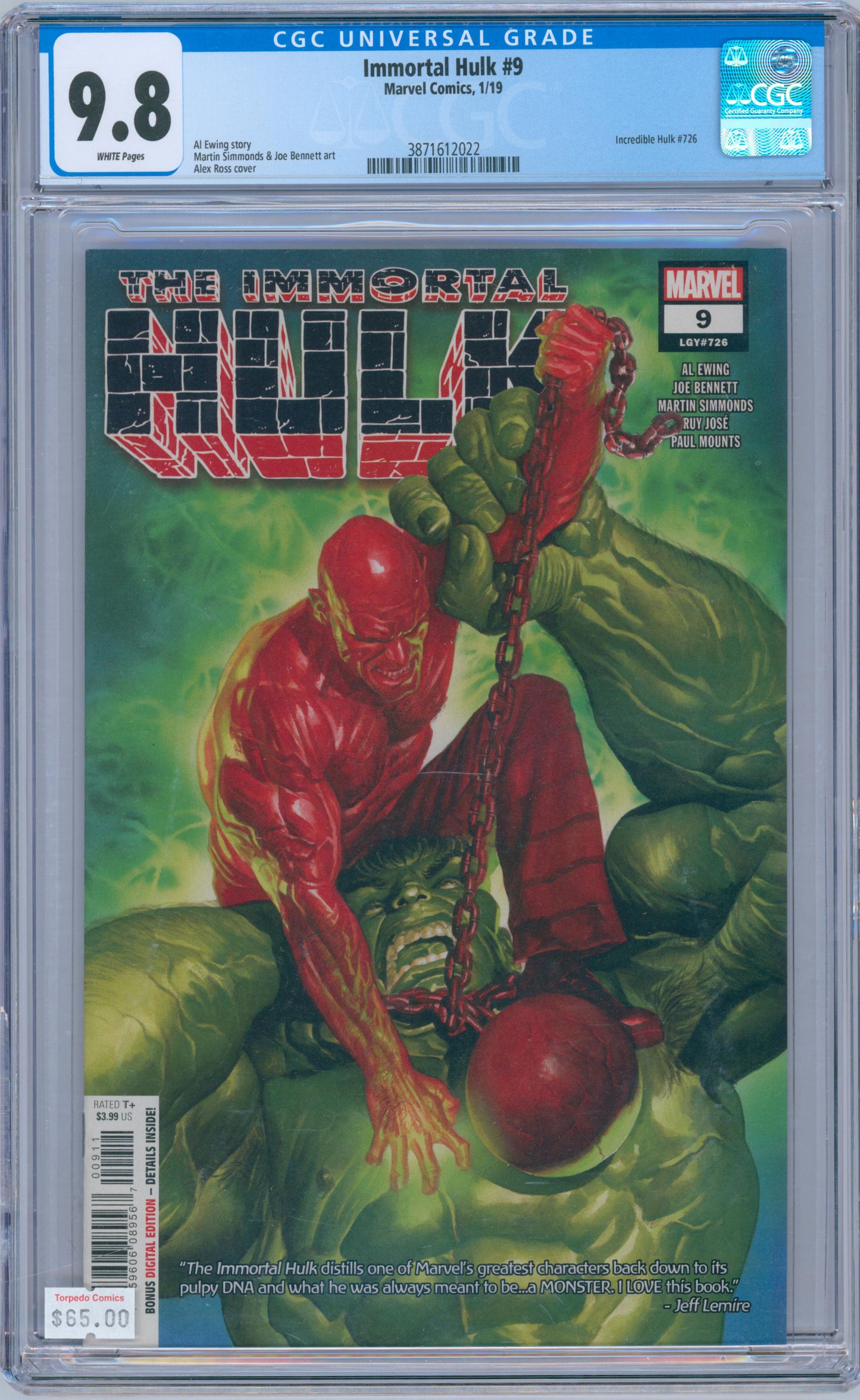 Immortal Hulk #9 9.8 CGC