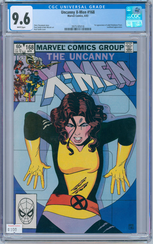 Uncanny X-Men #168 9.6 CGC 1st Appearance of adult Madelyne Pryor