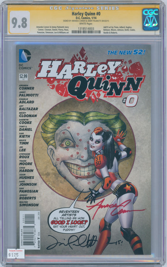 Harley Quinn #0 9.8 CGC Signed by Amanda Conner & Jimmy Palmiotti