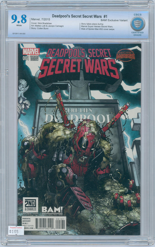 Deadpool's Secret Secret Wars #1 9.8 CBCS Bam! Exclusive Variant