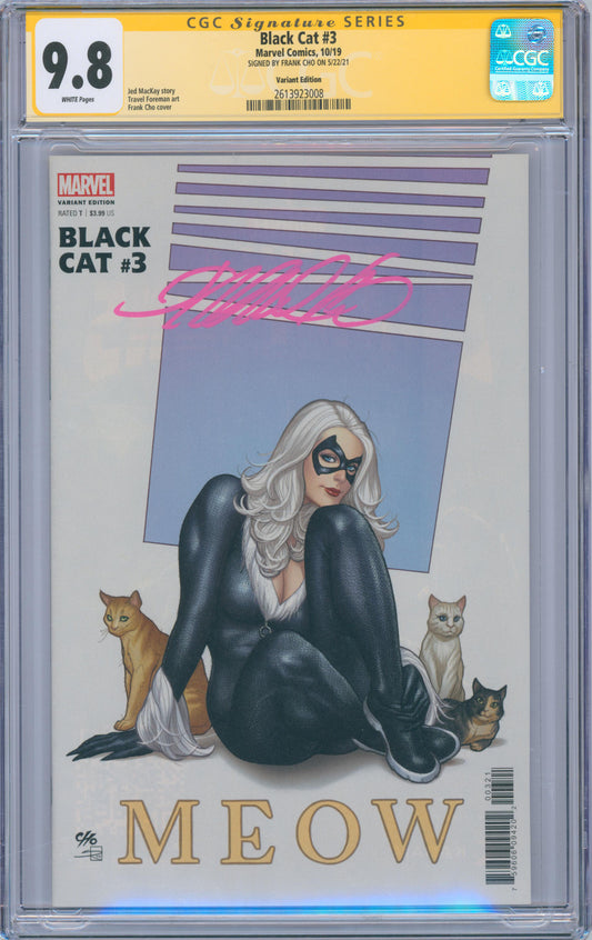 Black Cat #3 9.8 CGC (2019) Variant Edition Signed by Frank Cho