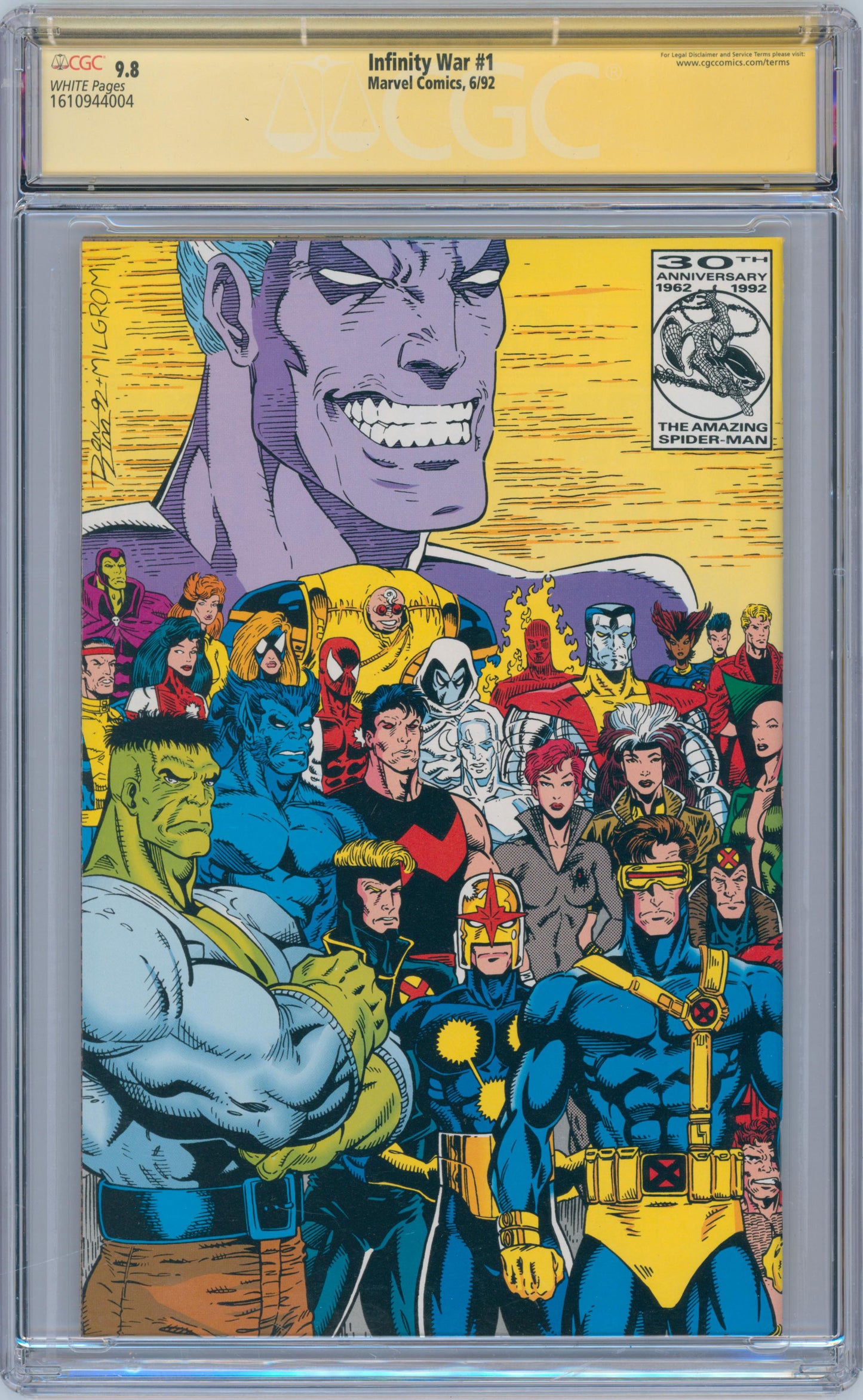 Infinity War #1 9.8 CGC Signed by Ron Lim & Jim Starlin