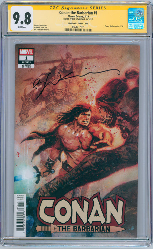 Conan the Barbarian #1 9.8 CGC Sienkiewicz Variant Cover Signed Bill Sienkiewicz