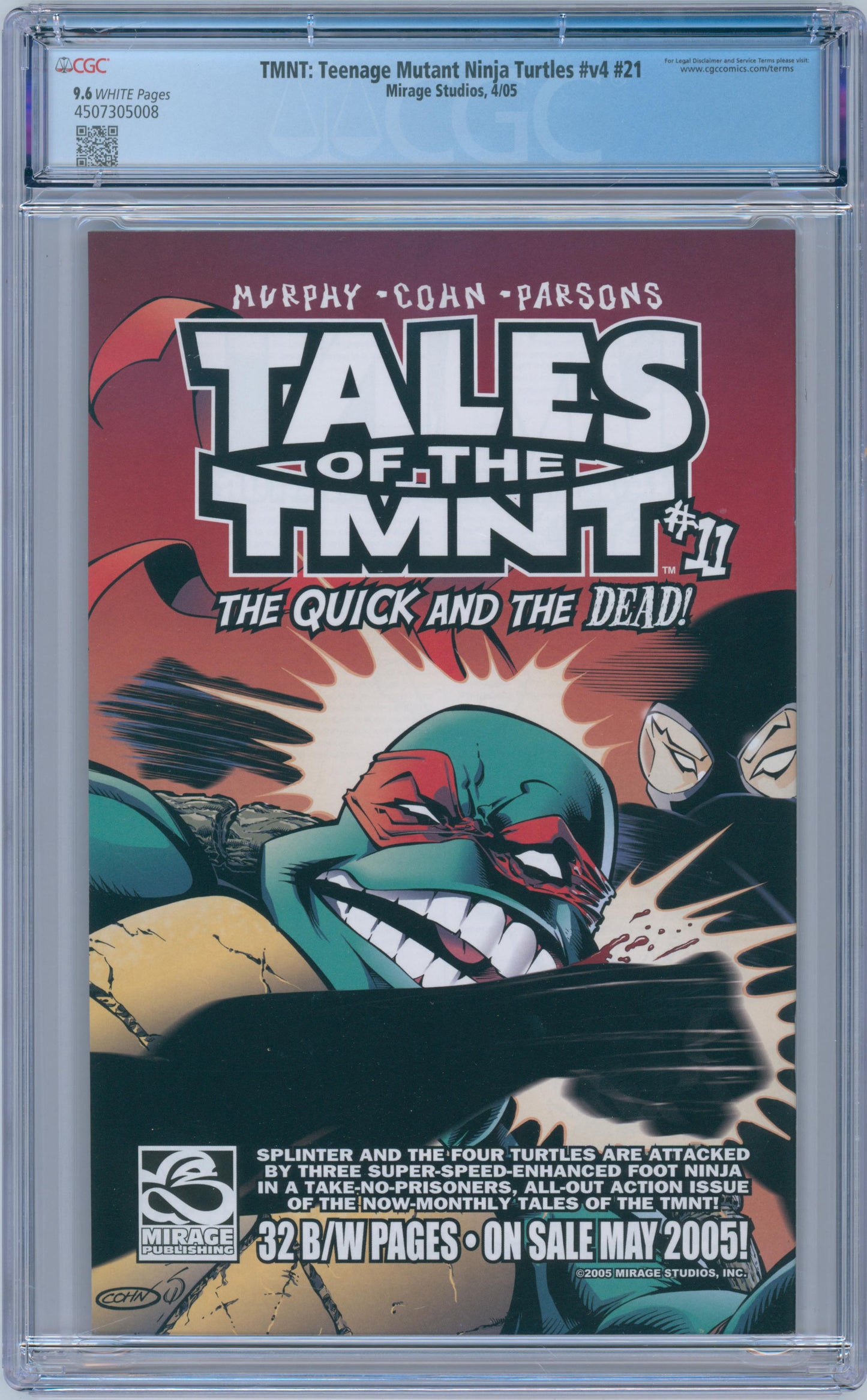 TMNT: Teenage Mutant Ninja Turtles #v4 #21 9.6 CGC