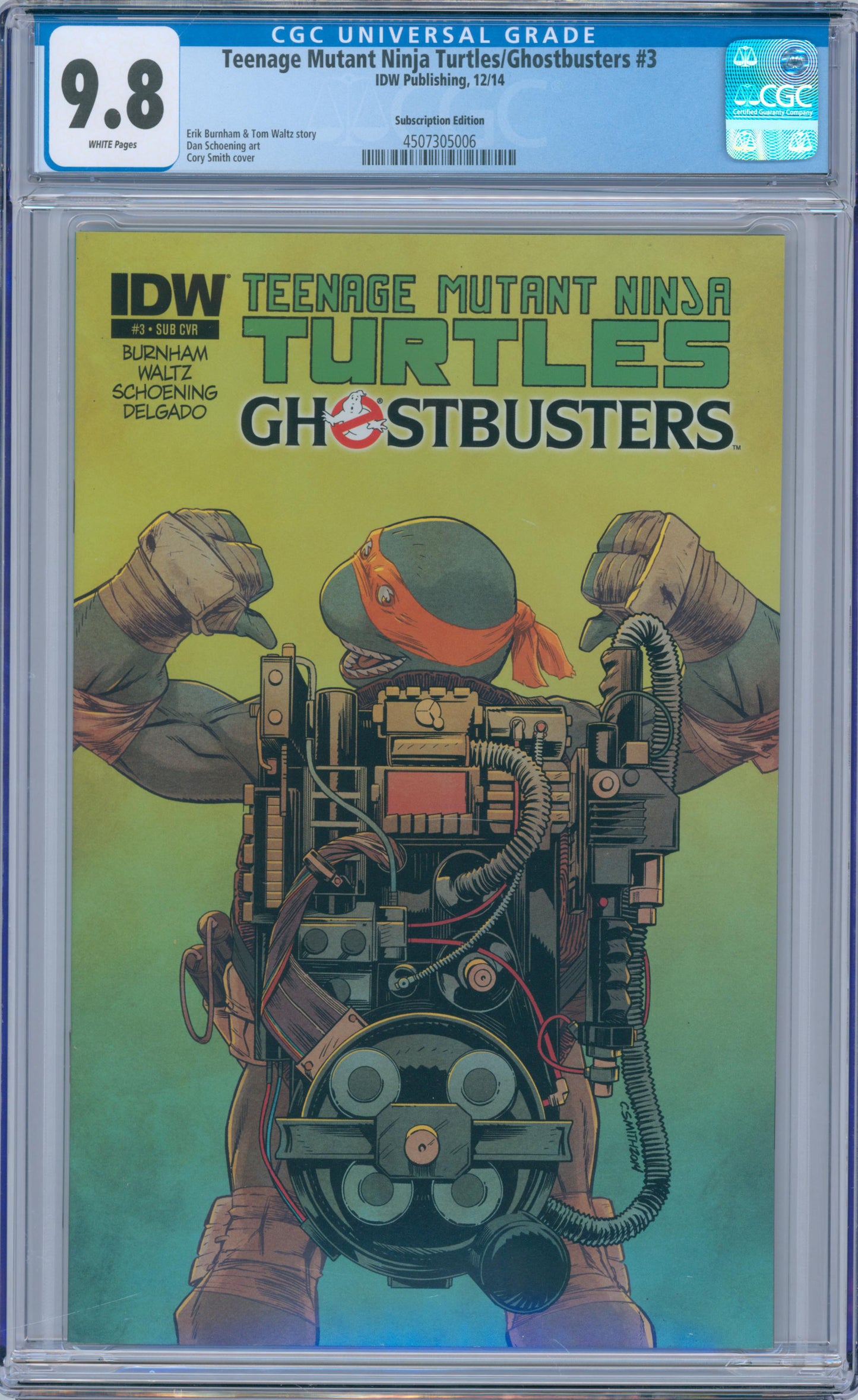 Teenage Mutant Ninja Turtles/Ghostbusters #3 9.8 CGC Subscription Edition