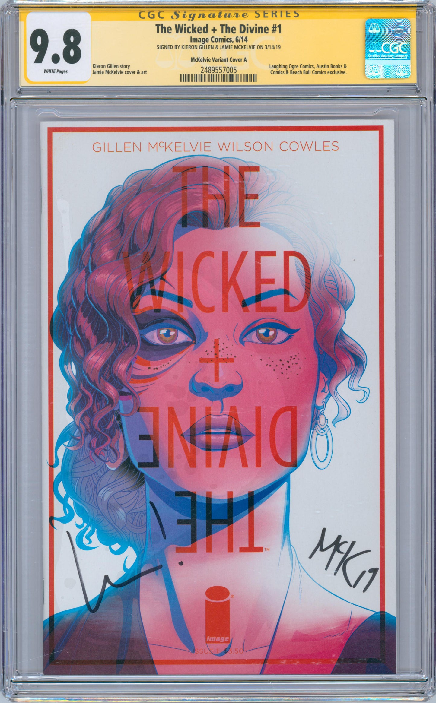 The Wicked + The Divine #1 9.8 CGC McKelvie Variant A Signed Gillen & McKelvie