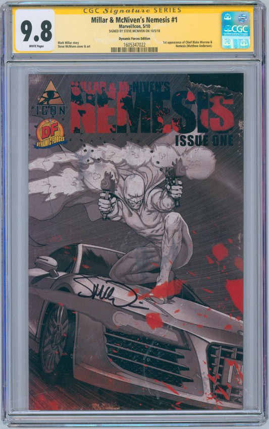 Millar & McNiven's Nemesis #1 9.8 CGC Dynamic Forces Ed. Signed Steve McNiven