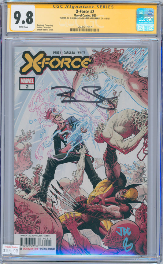 X-Force #2 9.8 CGC Signed by Joshua Cassara & Benjamin Percy