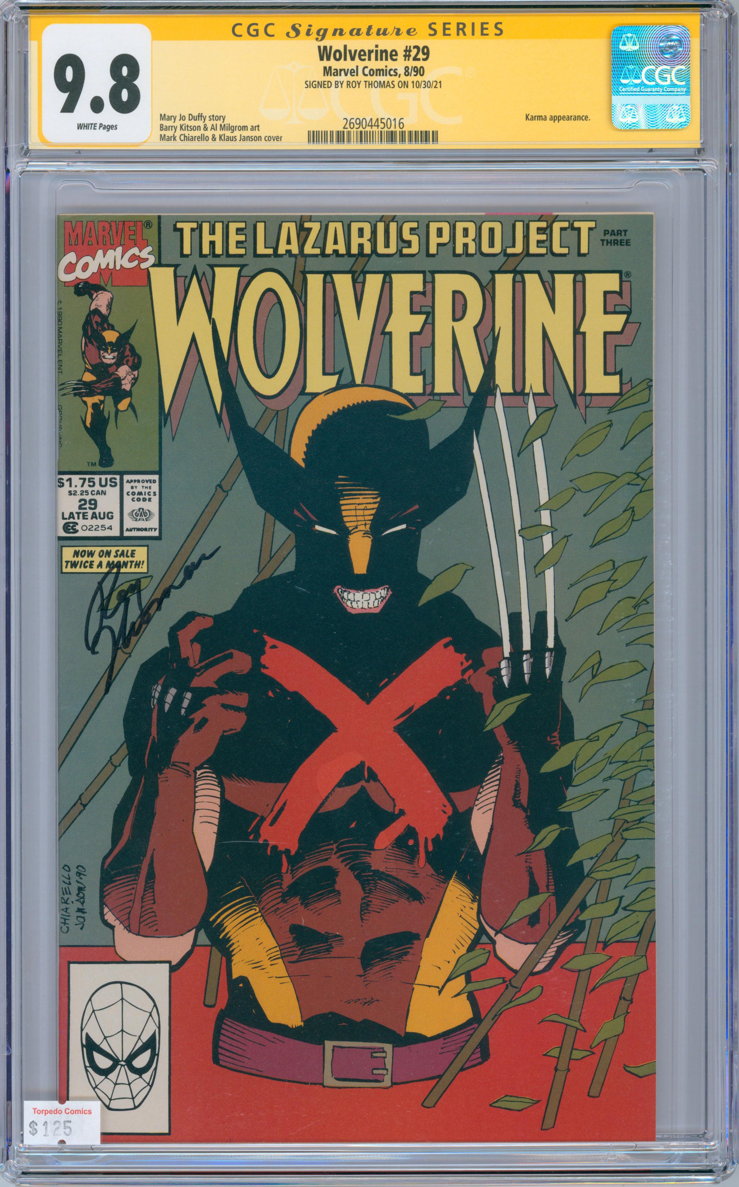 Wolverine 154 shops CGC 9.8