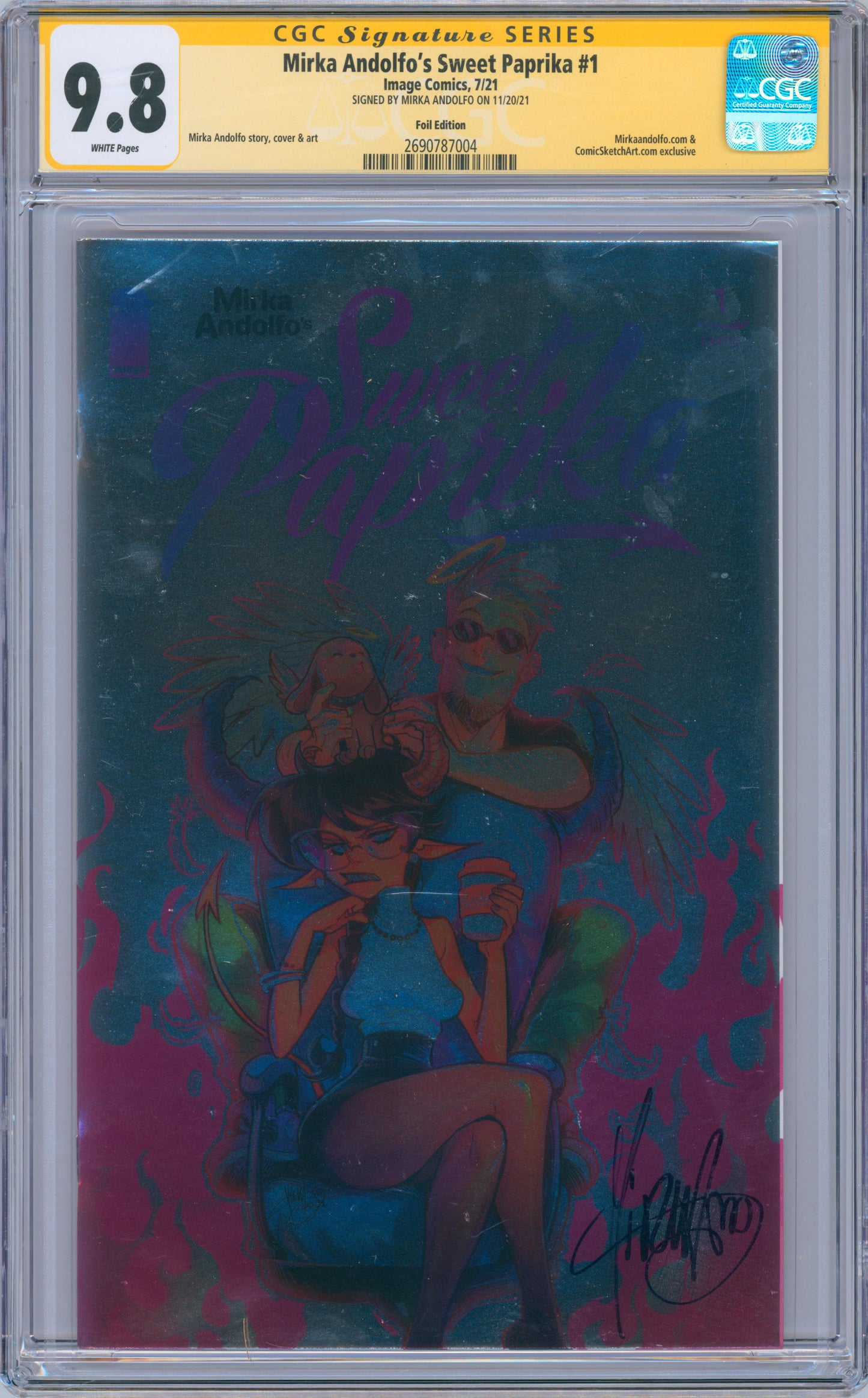 Mirka Andolfo's Sweet Paprika #1 9.8 CGC Foil Edition Signed by Mirka Andolfo