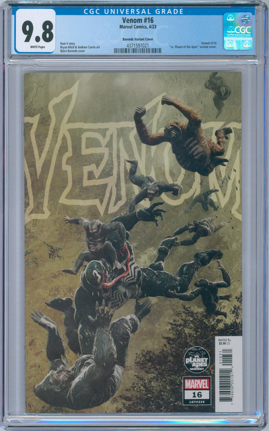 Venom #16 9.8 CGC Barends Variant Cover