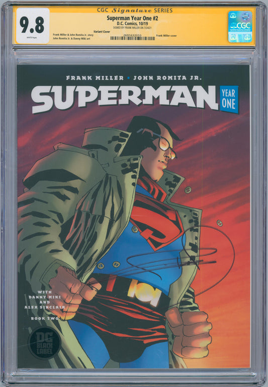 Super Year One #2 9.8 CGC Variant Cover Signed by Frank Miller