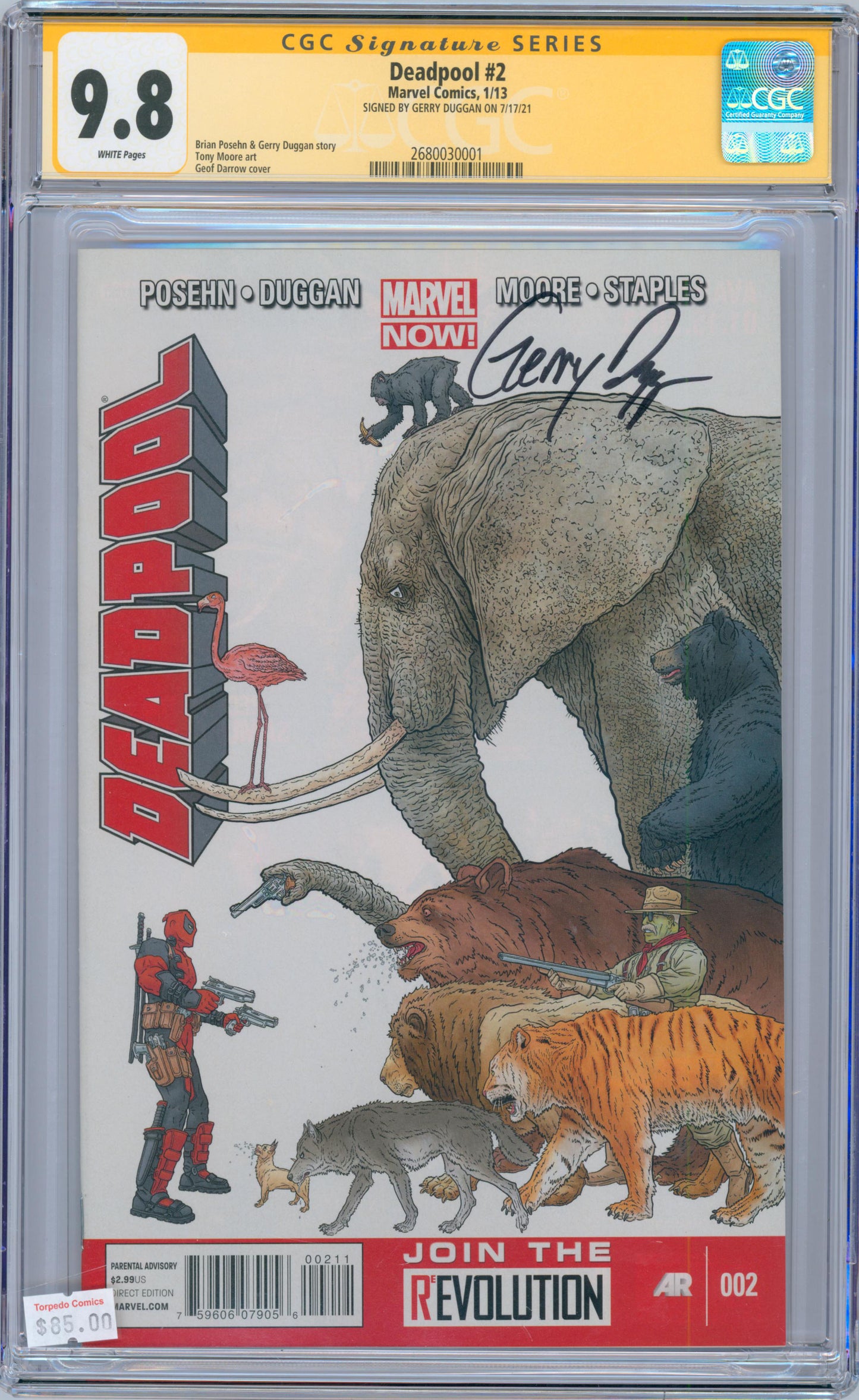 Deadpool #2 9.8 CGC Signed by Gerry Duggan