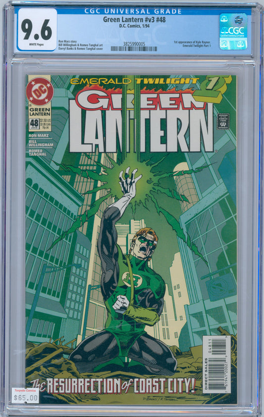 Green Lantern #v3 #48 9.6 CGC 1st Appearance of Kyle Rayner