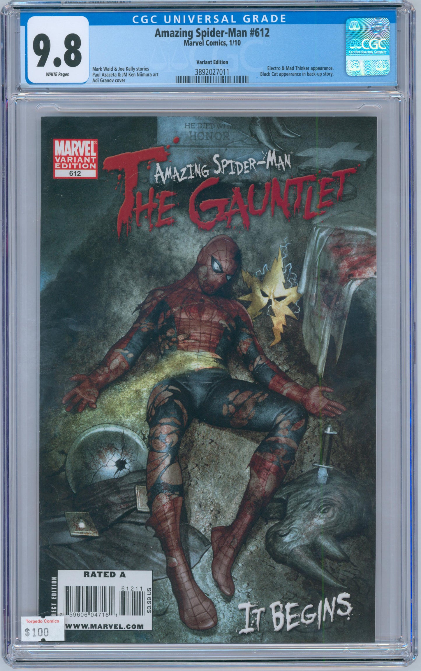 Amazing Spider-Man #612 9.8 CGC Variant Edition