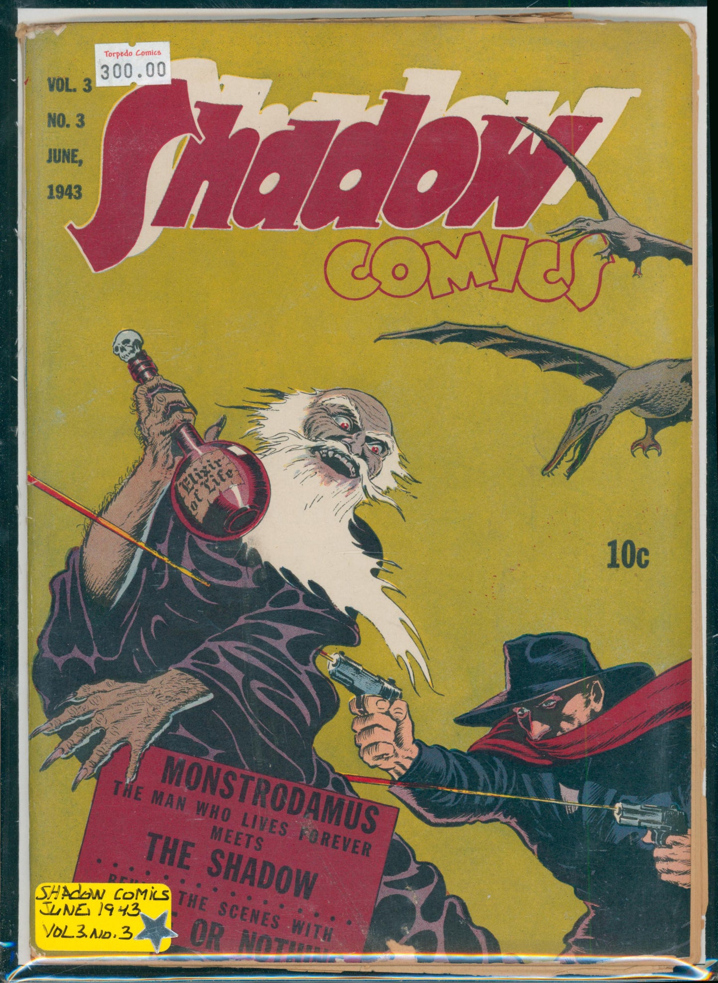 Shadow Comics Vol. 3 No. 3 1.8 GD- Raw Comic (1943)