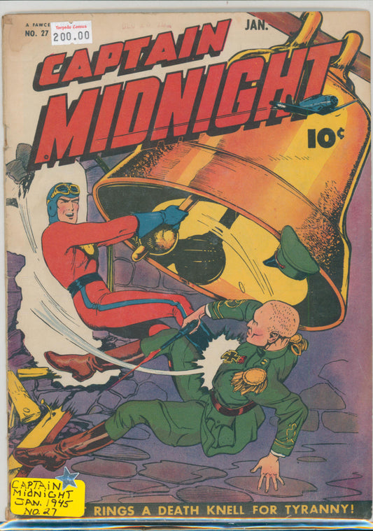 Captain Midnight #27 3.0 GD/VG Raw Comic (1945)