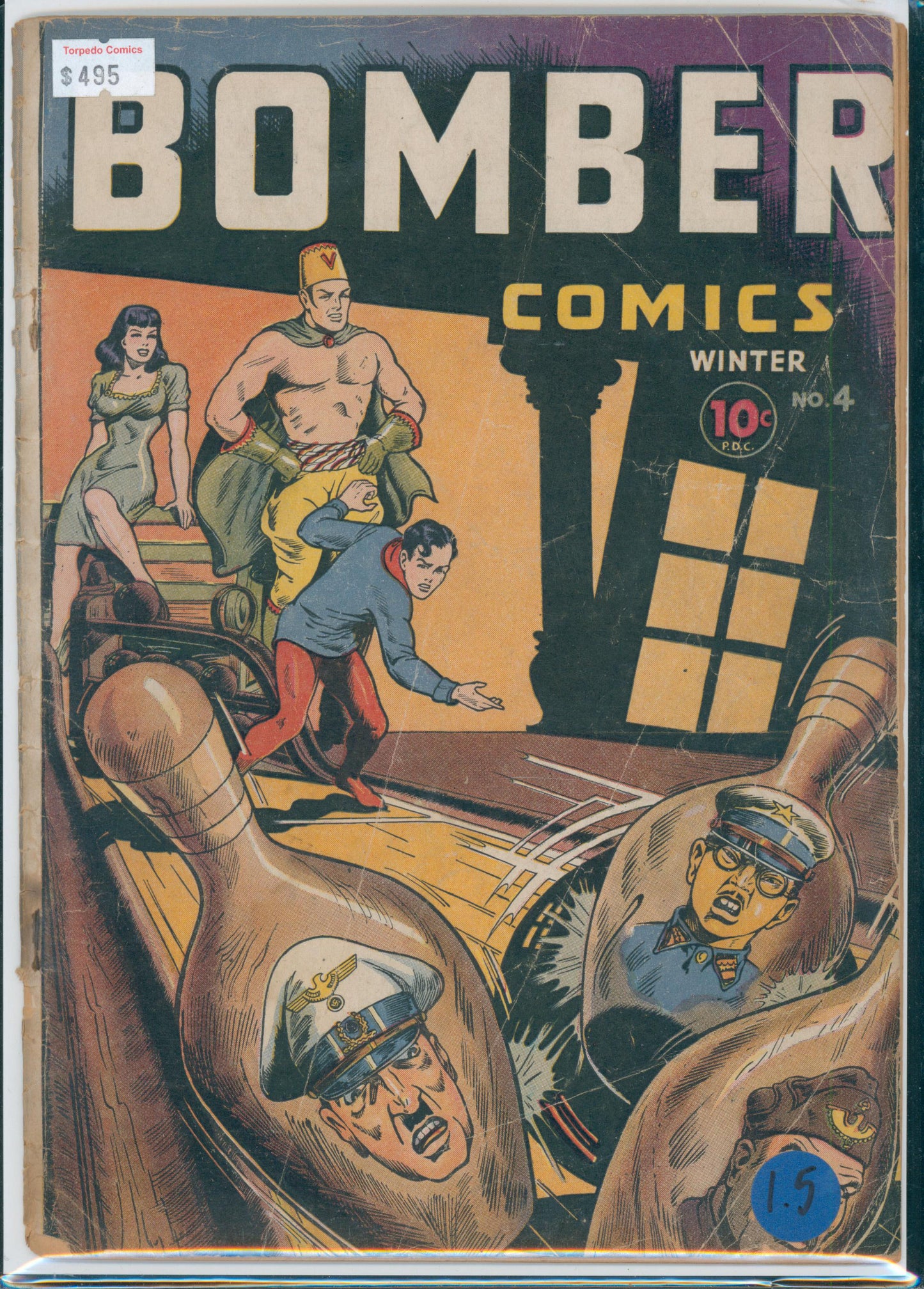 Bomber Comics #4 1.5 FR/GD Raw Comic (Cover & Centerfold Detatched)