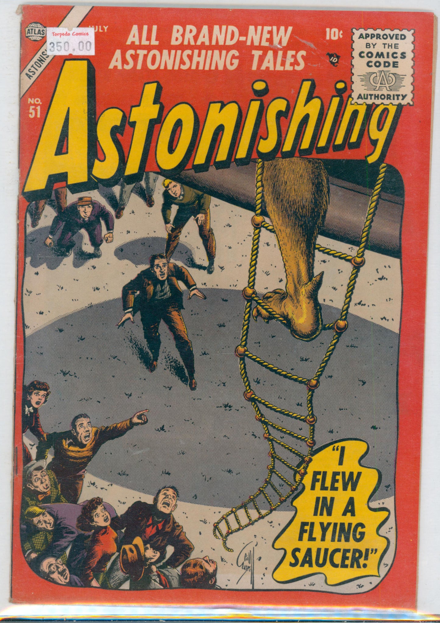 Astonishing #51 5.5 FN- Raw Comic (H20 Stain on Cover & Rust on Lower Staple)