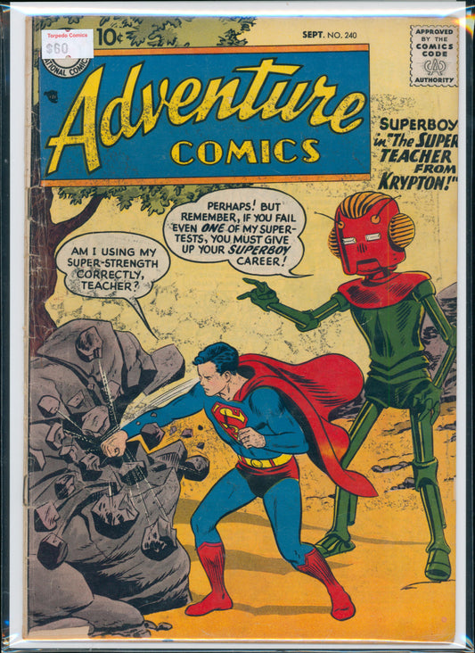 Adventure Comics #240 3.0 GD/VG Raw Comic (1957)