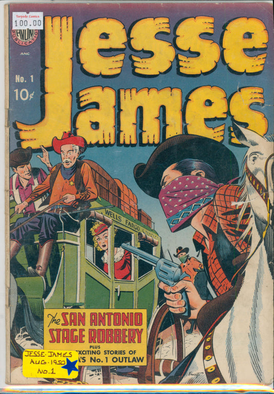 Jesse James #1 1.8 GD- Raw Comic (1950)