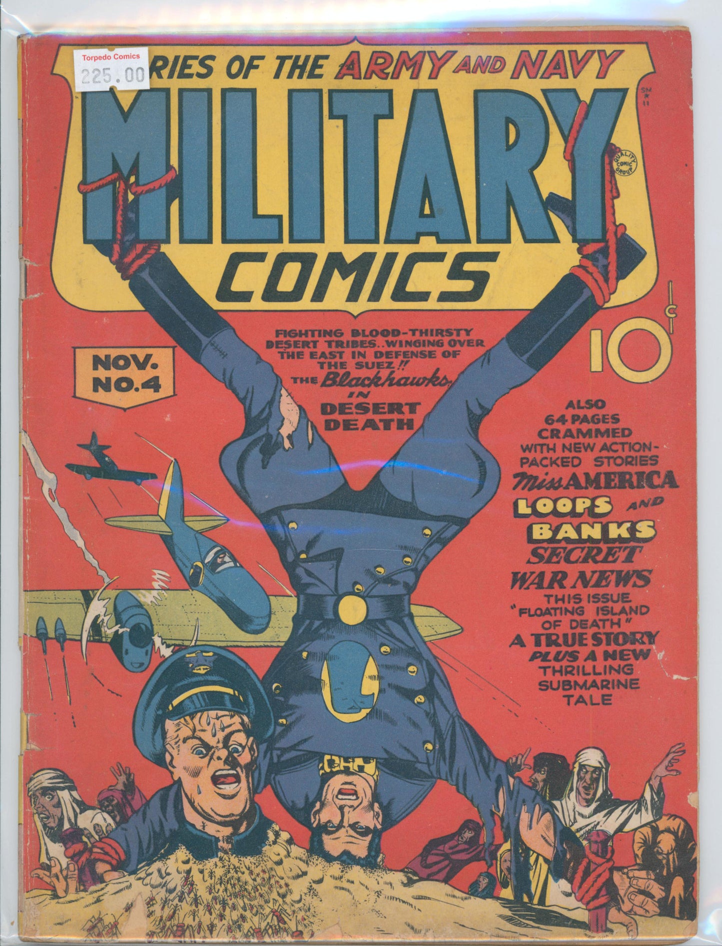 Military Comics #4 3.5 VG- Raw Comic (1941)