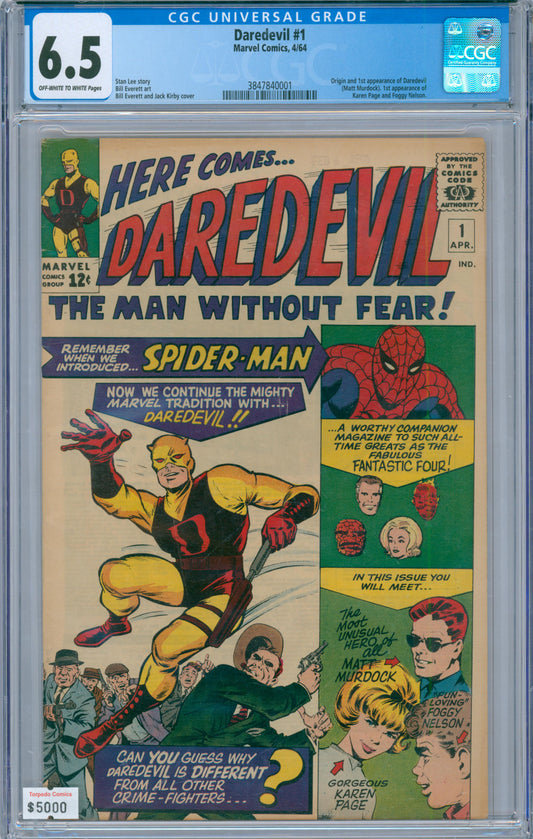 Daredevil #1 6.5 First App. of Daredevil, Karen Page, Foggy Nelson