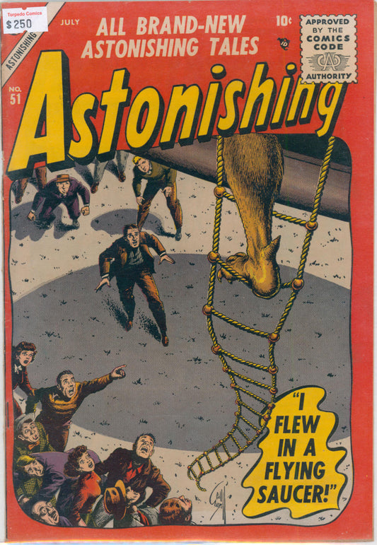 Astonishing #51 5.5 FN- Raw Comic (H20 Stain on Cover & Rust on Lower Staple)