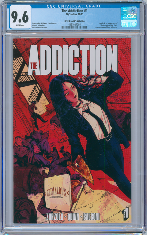 The Addiction #1 9.6 CGC NYCC Grimaldi's UV Edition