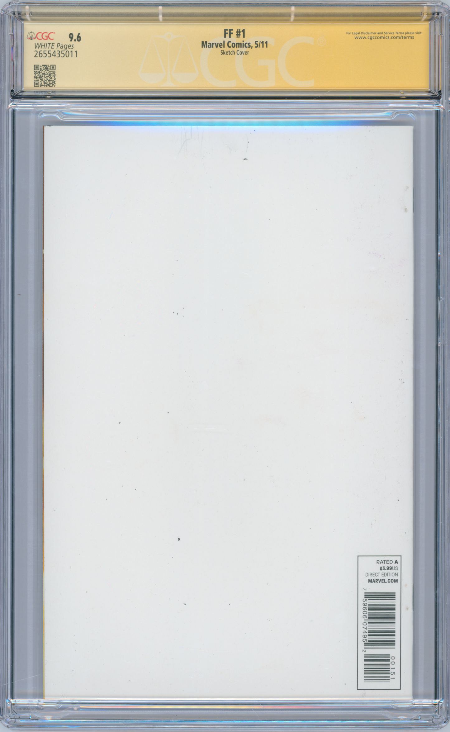 FF #1 9.6 CGC Signed and Sketched Sam De La Rosa & Rodney Ramos