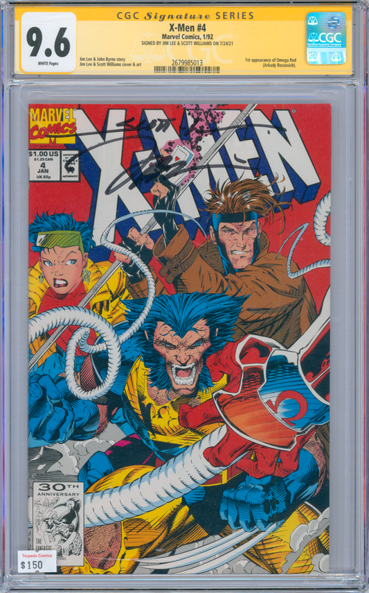 X-Men #4 (1992) CGC 9.6 Signed by Jim Lee & Scott Williams