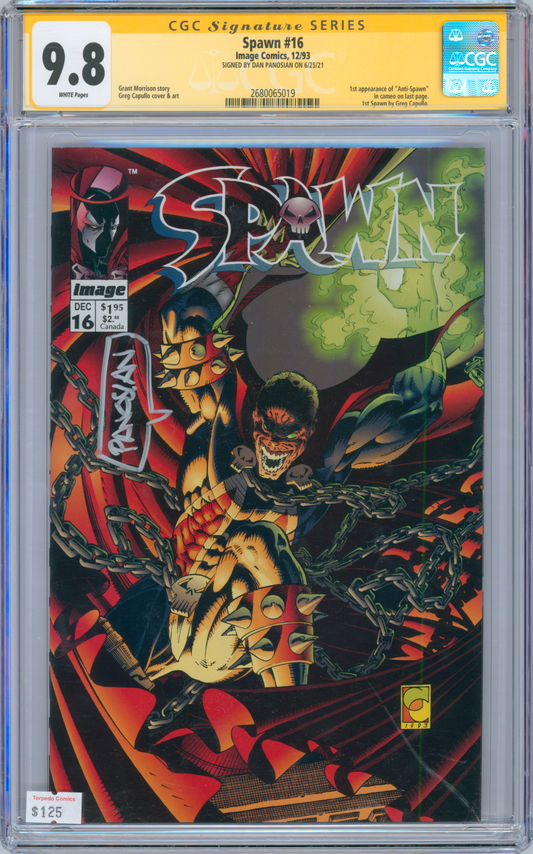 Spawn #16 (1993) CGC 9.8 Signed by Dan Panosian