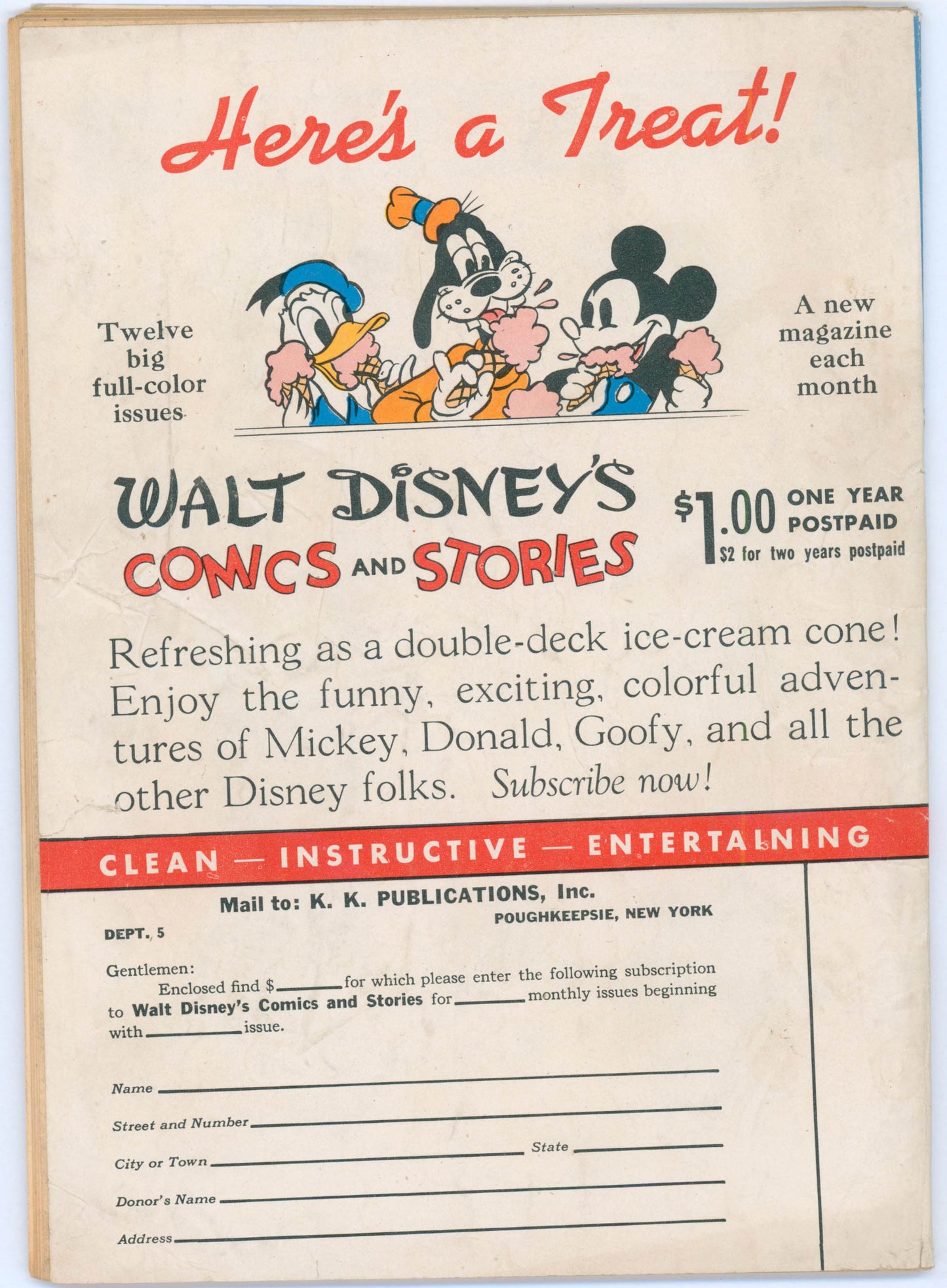 Walt Disney's Comics & Stories #32 (1943 ) Raw 2.5 GD