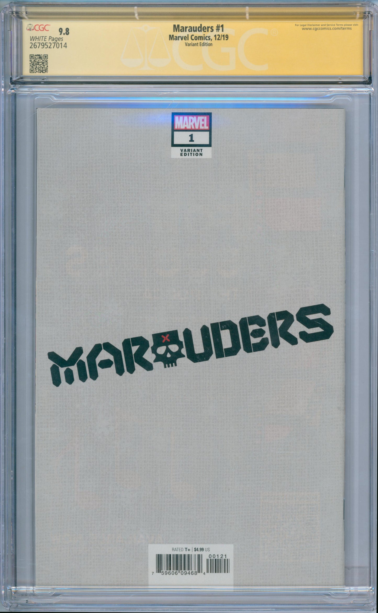 Marauders #1 (2019) CGC 9.8 Sig. Gerry Duggan