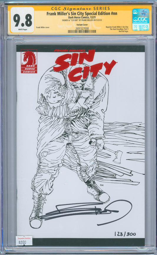 Frank Miller's Sin City Special Edition #nn (2021) CGC 9.8 Sig. Frank Miller
