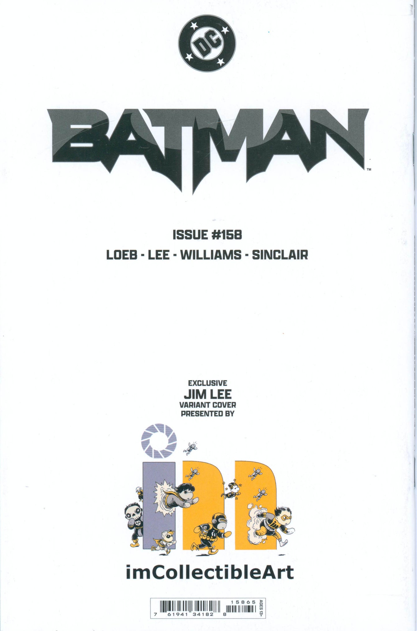 Batman #158 Jim Lee Variant SDCC Exlcusive SIGNED