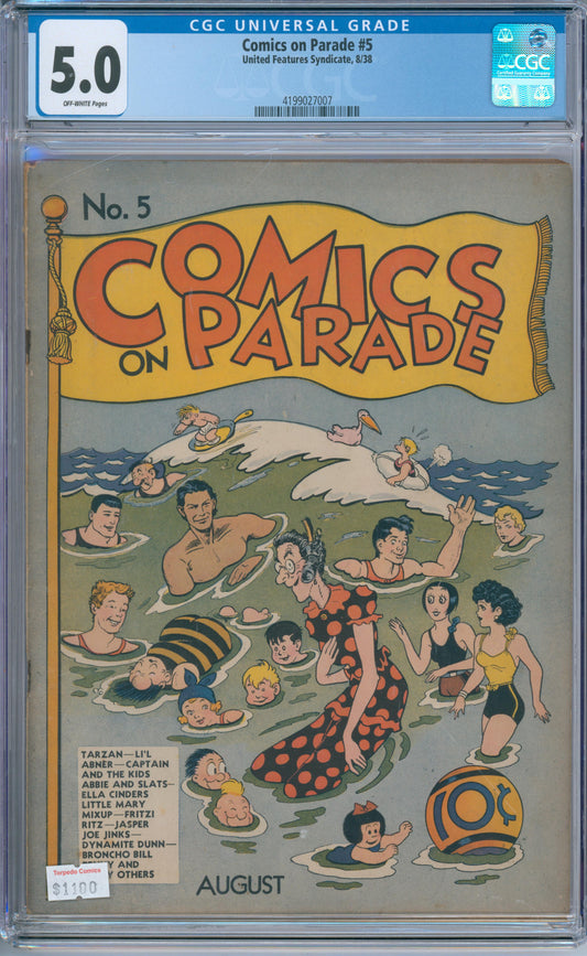 Comics on Parade #5 (1938) CGC 5.0