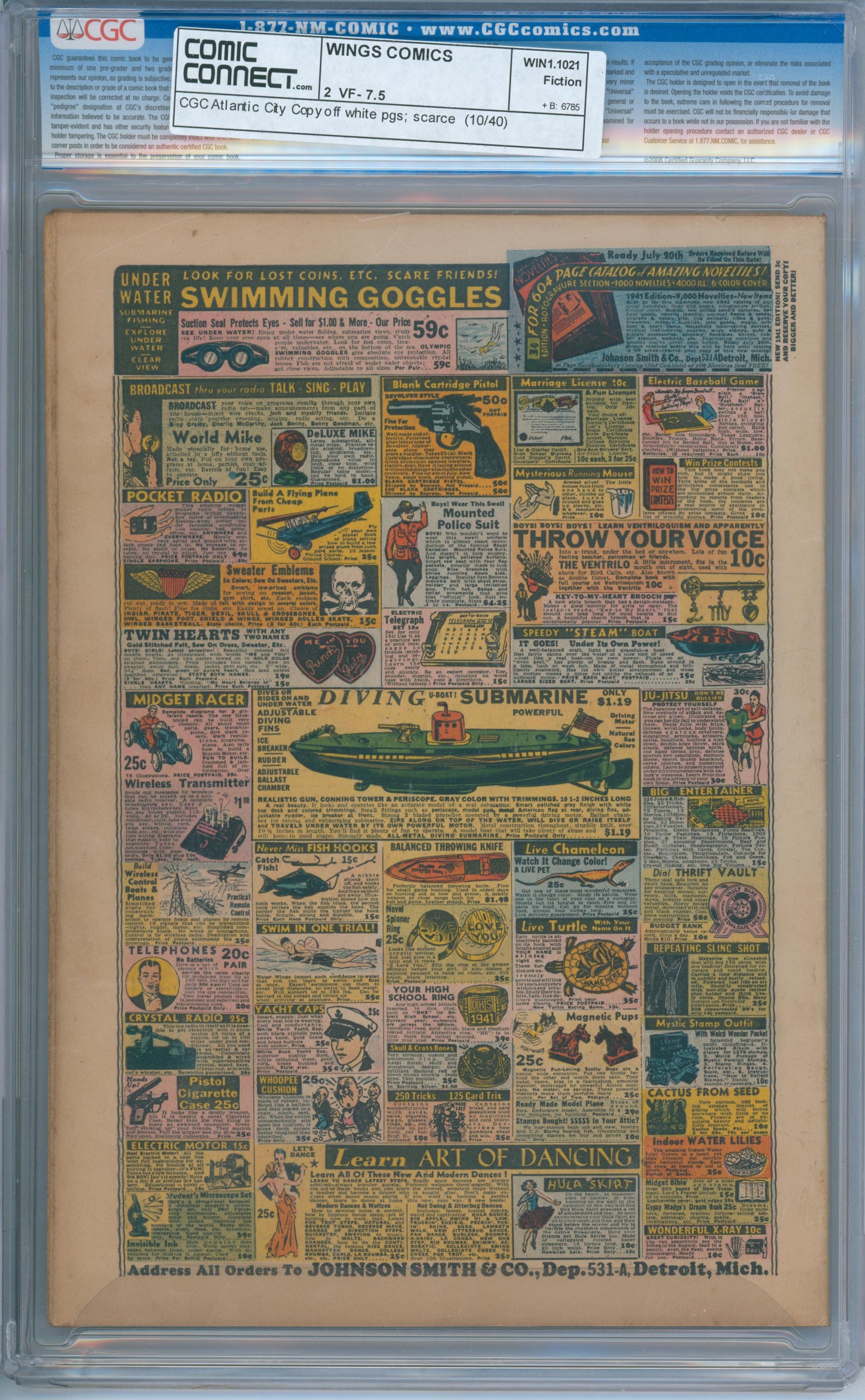 Wings Comics #2 (1940) CGC 7.5