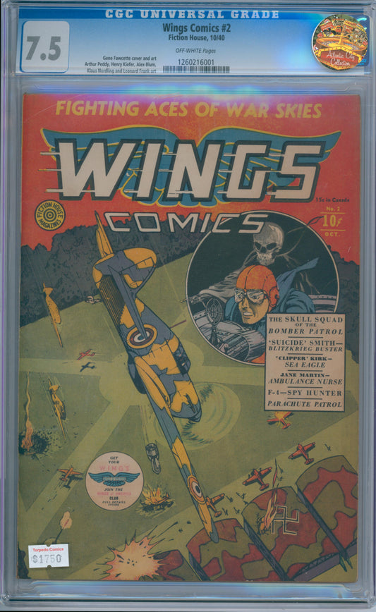 Wings Comics #2 (1940) CGC 7.5