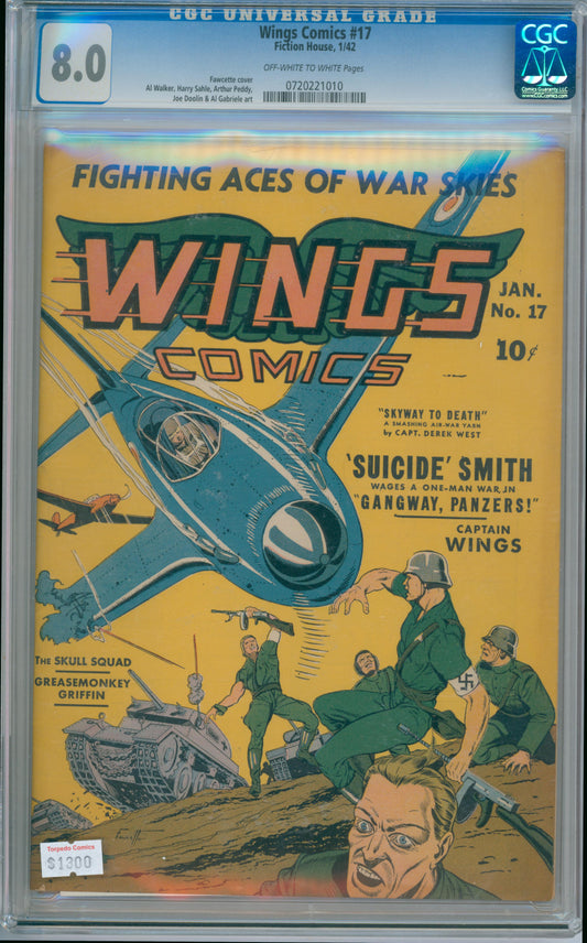 Wings Comics #17 (1942) CGC 8.0