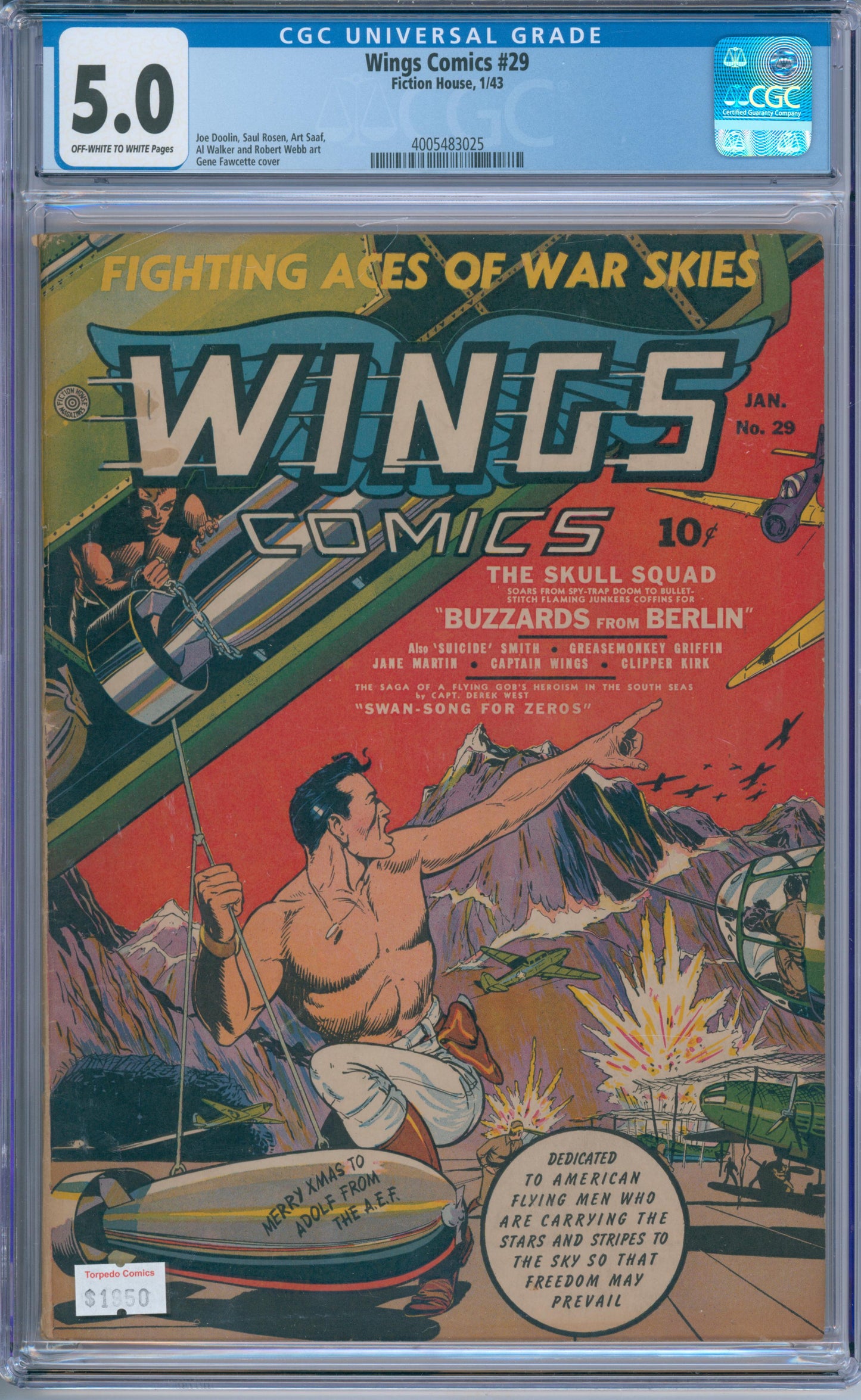 Wings Comics #29 (1943) CGC 5.0