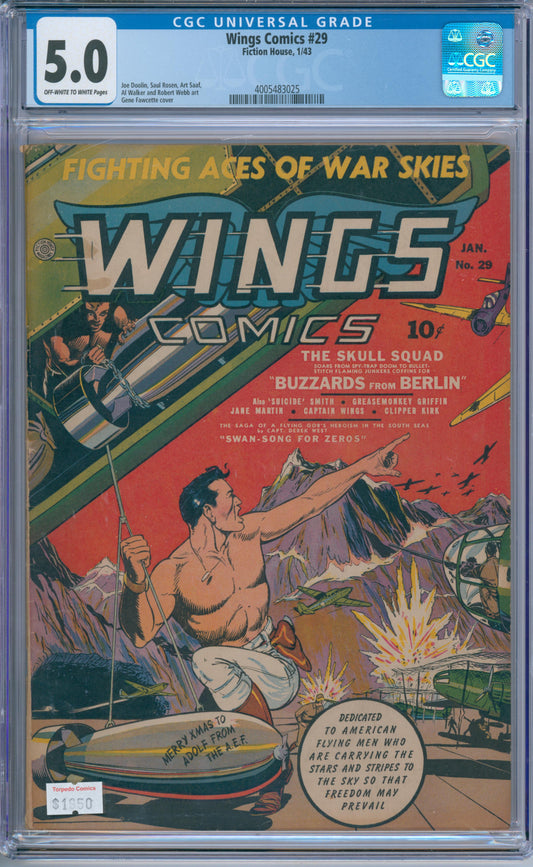 Wings Comics #29 (1943) CGC 5.0