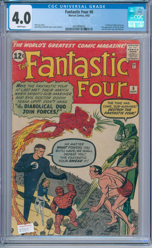 Fantastic Four #6 (1962) CGC 4.0