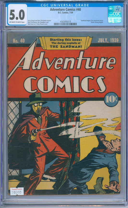 Adventure Comics #40 (1939) CGC 5.0