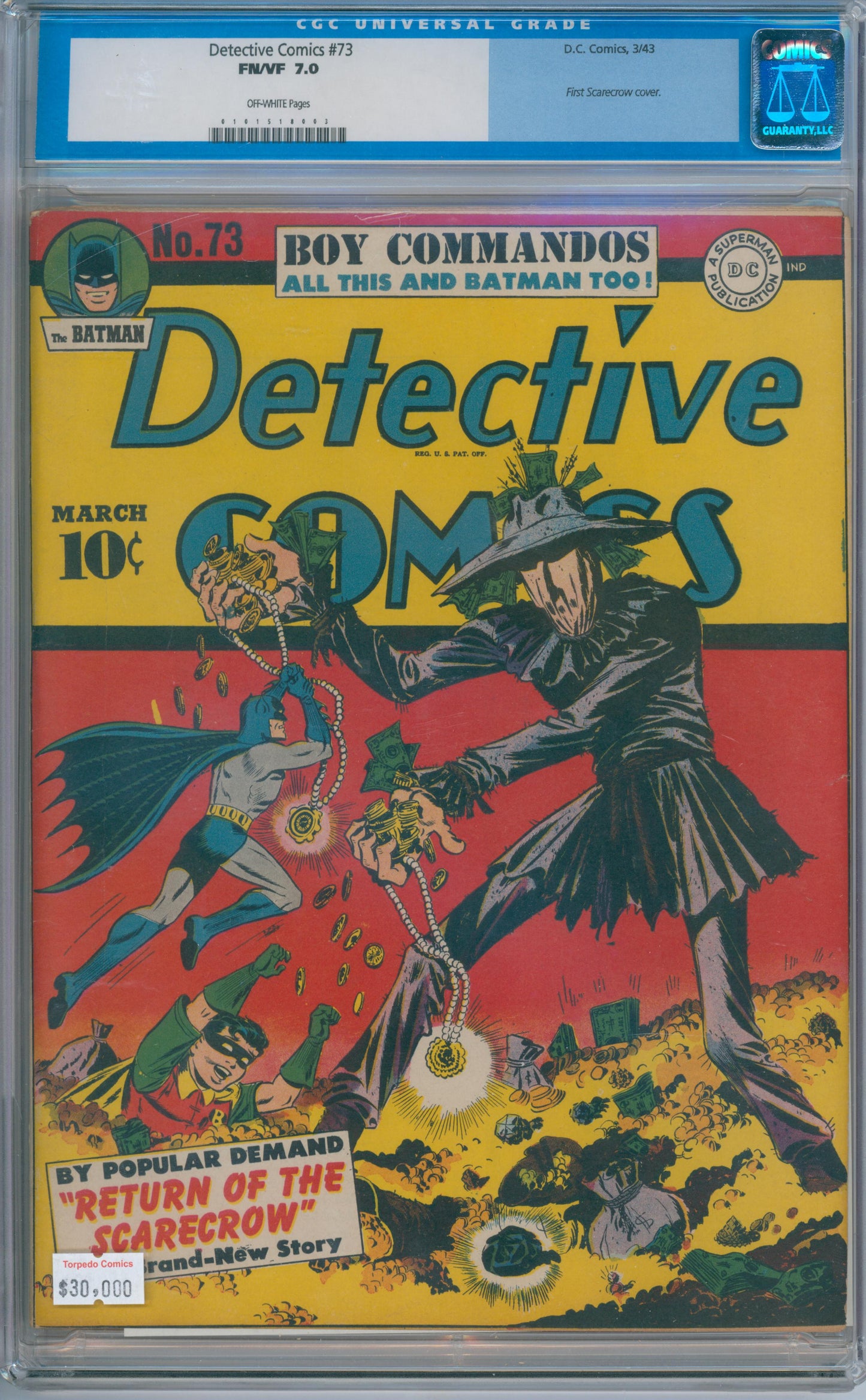 Detective Comics #73 (1943) CGC 7.0